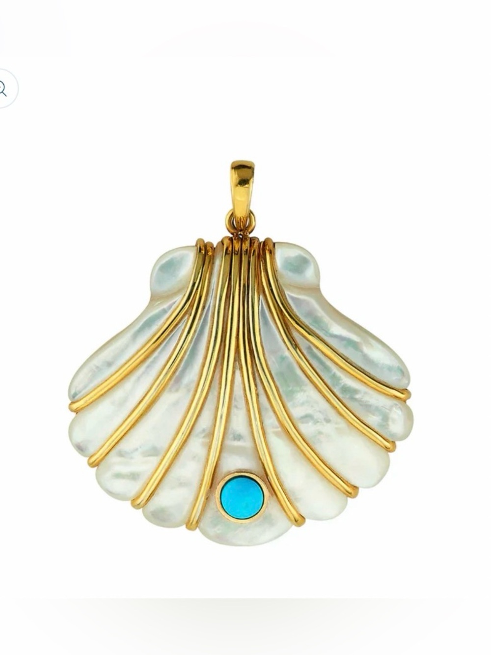 ASHA Marina Shell Charm on 17”mixed link chain ✨NWT✨